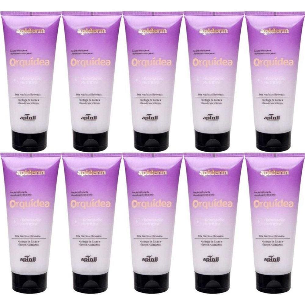 Kit 10 Loção Hidratante Corporal Orquídea Apinil 190G