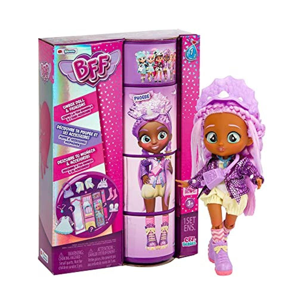 Cry Babies Phoebe Doll 9+ Surprises 7,8"