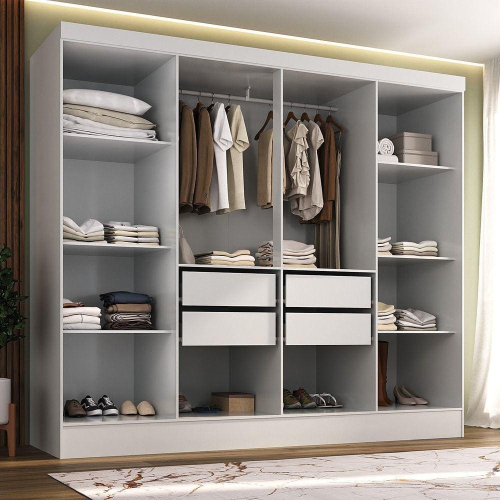 Closet Casal 4 Gavetas Jatobá Yescasa Branco