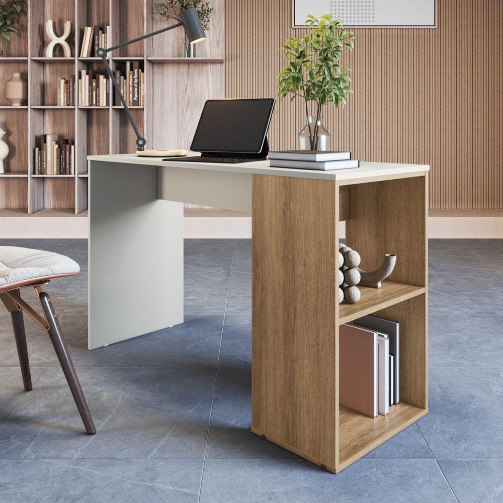 Mesa Escrivaninha 120cm com Nicho Aberto Arenas/Mel