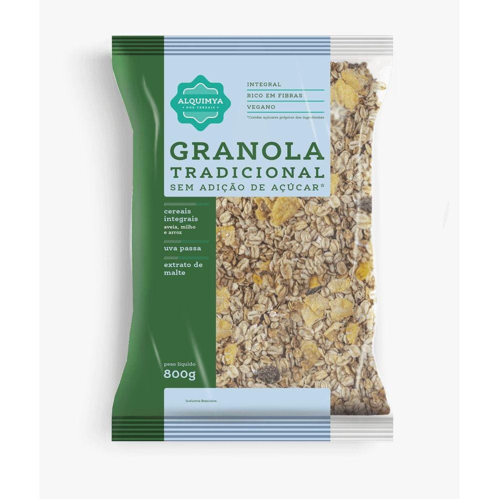 Granola Tradicional Sem Açúcar 800g - Alquimya