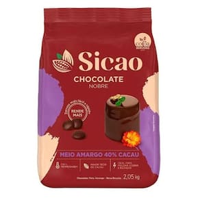 Chocolate Meio Amargo Gotas 40% 2,05kg - Sicao