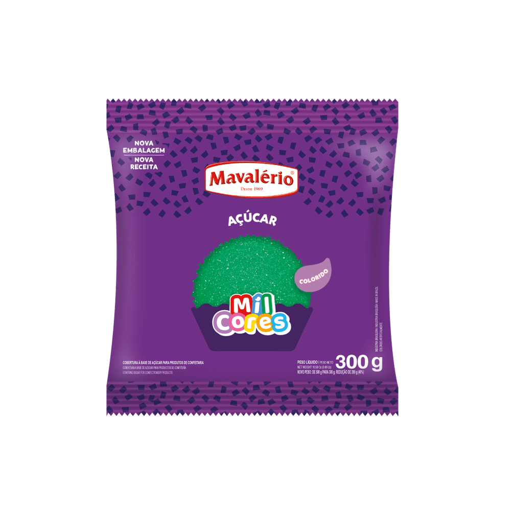 Açúcar Granulado Verde 300g - Mavalerio
