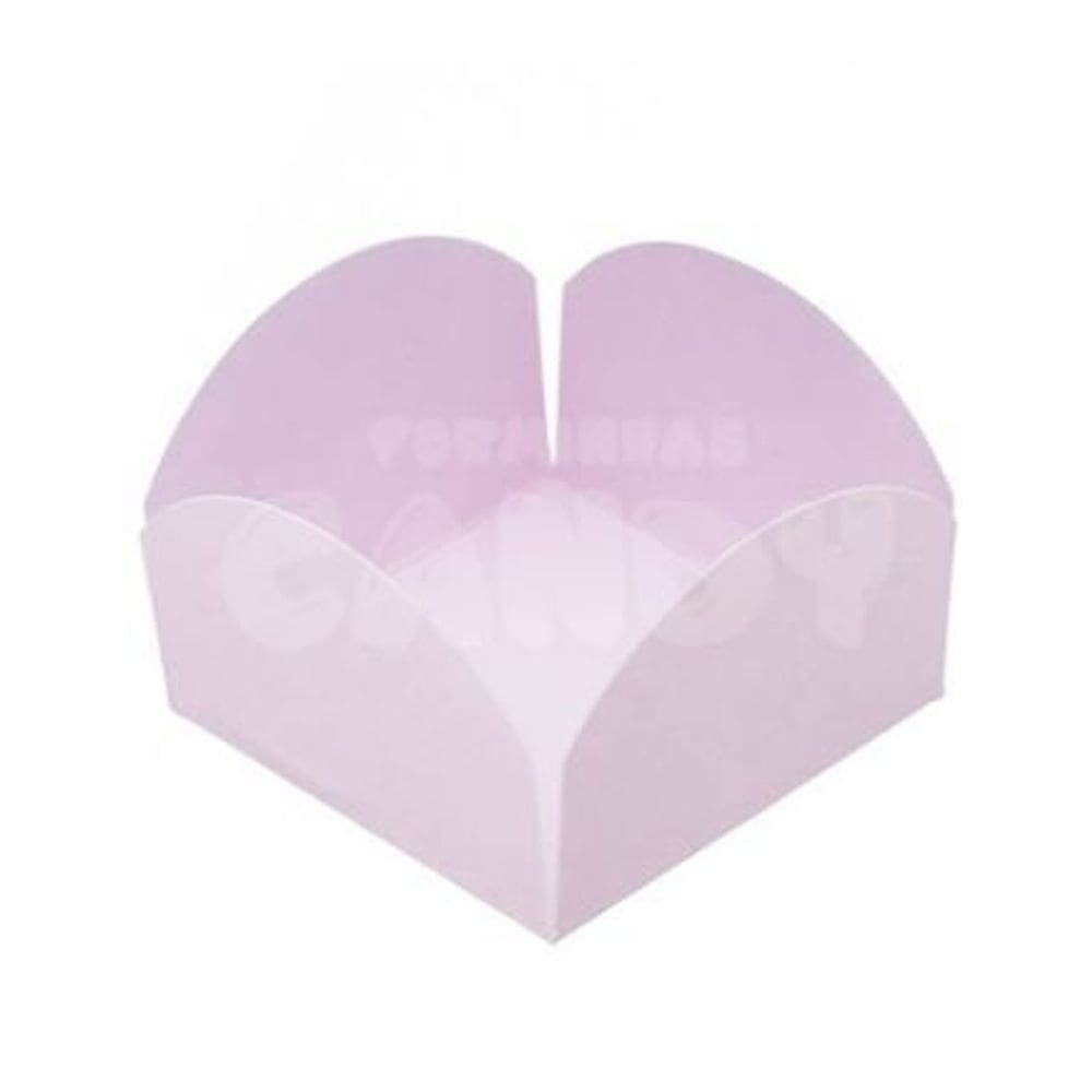 Forminha 4 Pétalas Rosa Bebê com 50 Unidades 3,4x3,4 - Candy