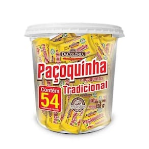 Paçoca rolha Tradicional Com 54 Unidade - Da Colonia