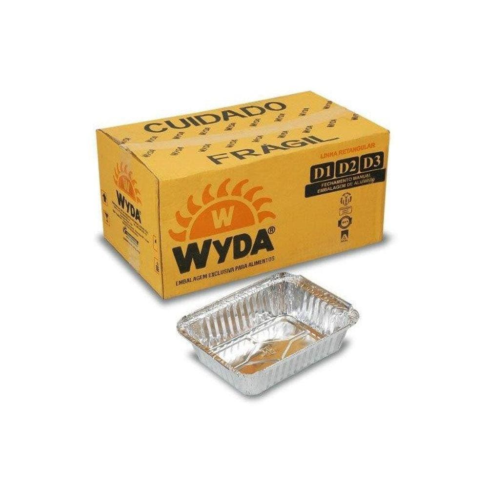 D - 2 Bandeja Sem Tampa 100 Unidades 20x15 1000ML - Wyda - Wyda