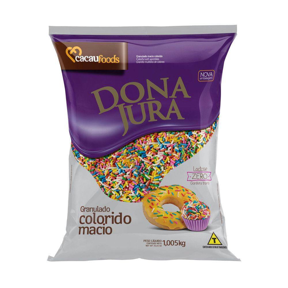 Chocolate Granulado Macio Colorido 1,005kg - Dona Jura