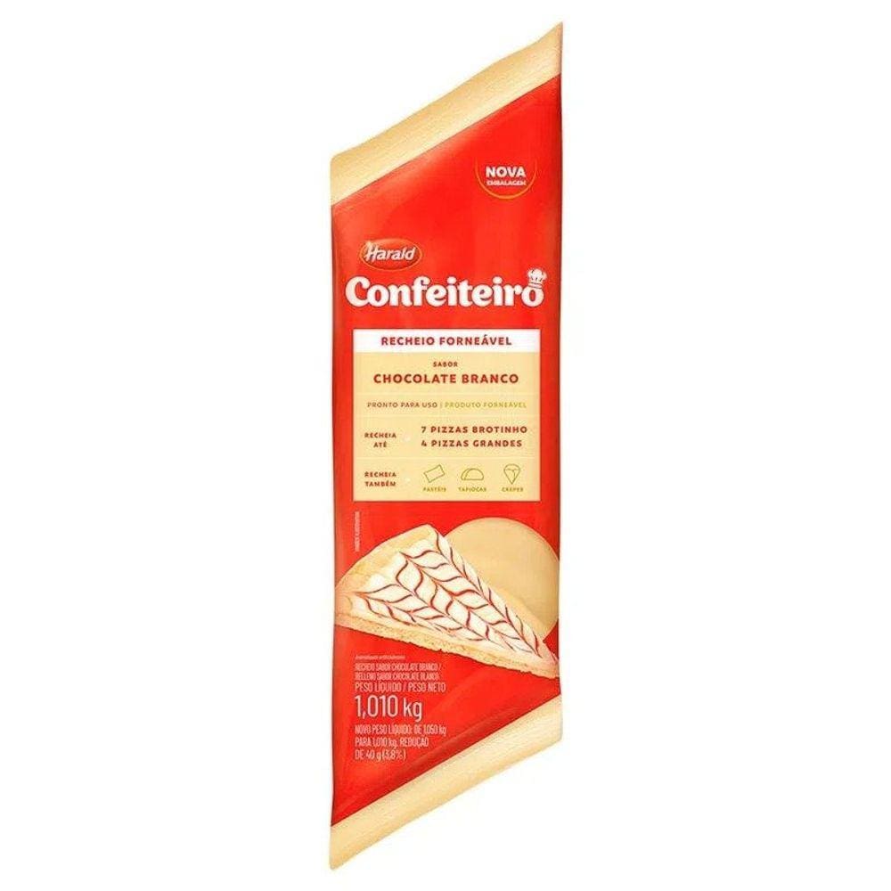 Recheio Forneável  Confeiteiro Branco 1,01kg - Harald