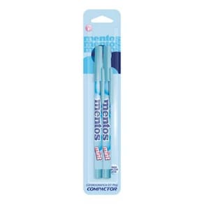 Caneta Esferografica Pop 0,7 Mm Mentos Azul Blister Com 2