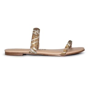 Tamanco Flat Vizzano Feminino Strass Casual 6235.1189