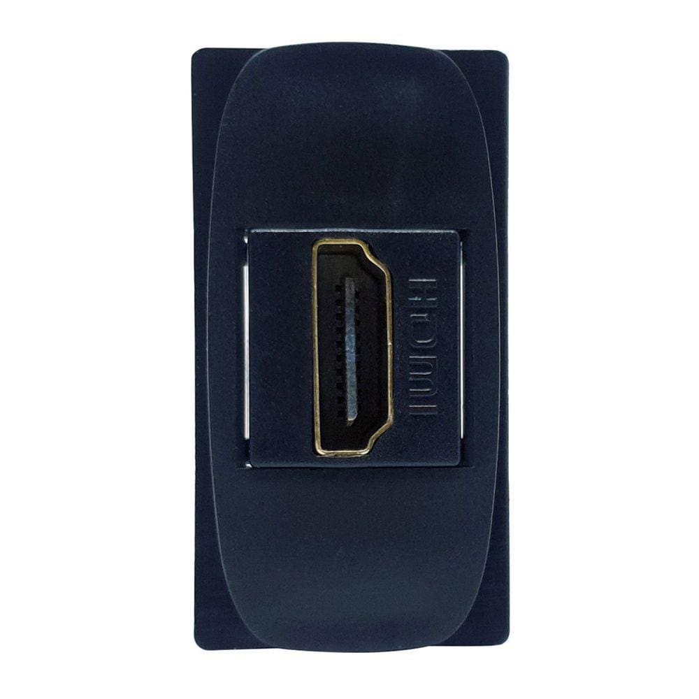 Módulo tomada HDMI Gracia Alumbra Preto