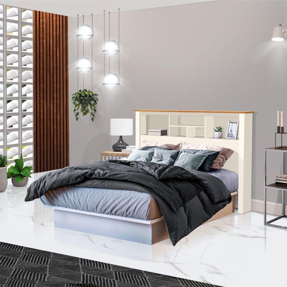 Cabeceira Casal Zenit 1.40 Off White Nature