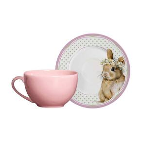 Conjunto com 6 Xícaras de Chá com Pires Coelha Agnes 250 ml