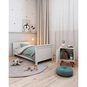 Cama Infantil de Madeira Maciça Branca Nest Branco