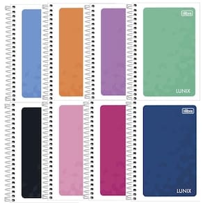 Kit 10 Caderneta Pequena Espiral 1/8 LUNIX 48Fls Tilibra