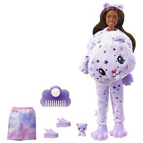 Boneca Barbie Cutie Reveal Fantasy - 10 surpresas, ursinho de pelúcia e animais de estimação