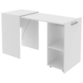 Escrivaninha Multiuso Retratil 2 nicho ME4170 Branco Tecno Mobili