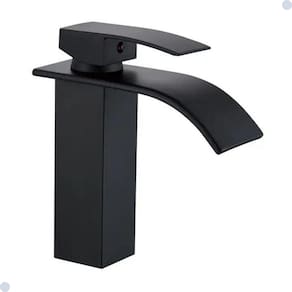 Torneira Banheiro Cascata Monocomando Baixa Black Preto
