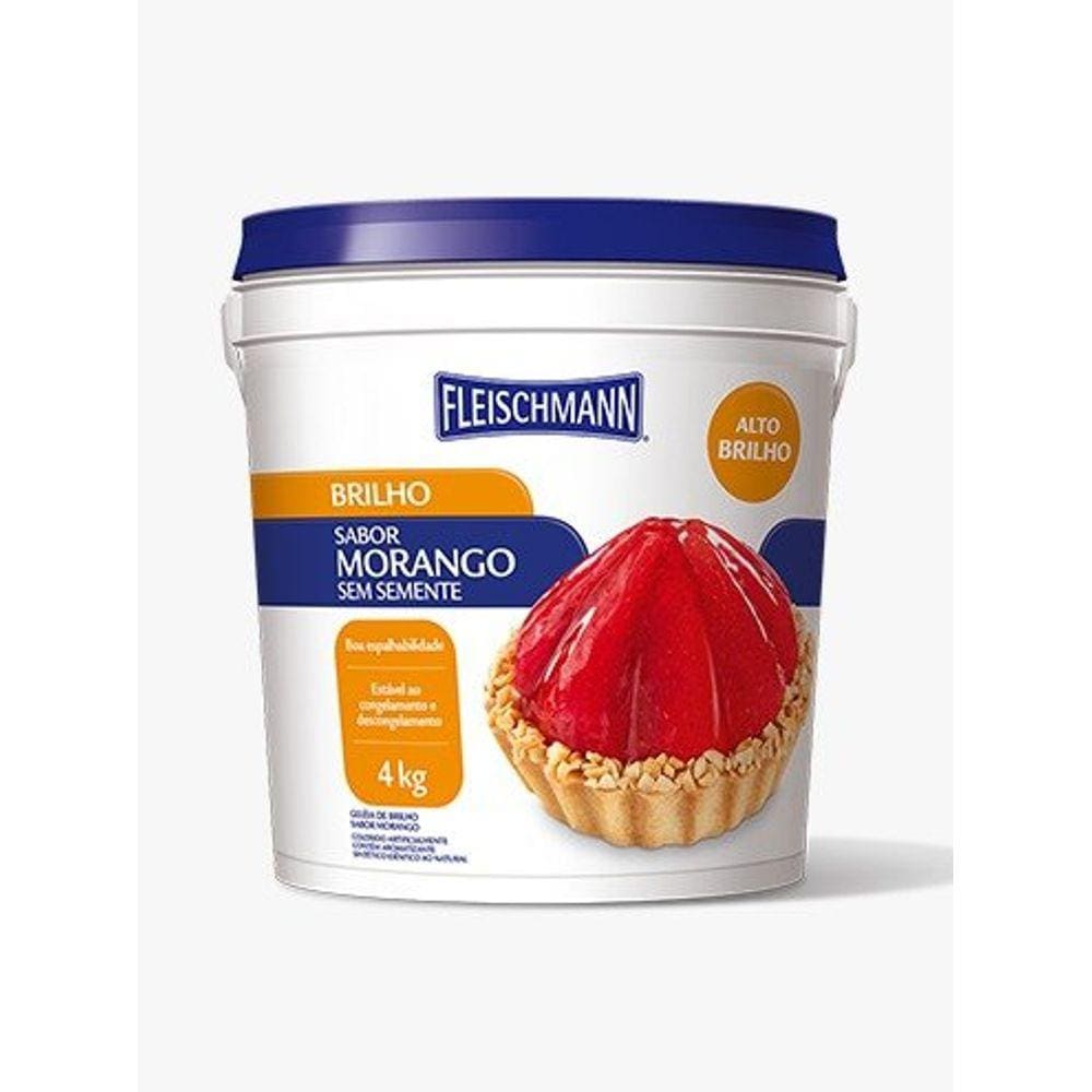 Geleia De Brilho Morango Sem Semente 4kg - Fleischmann