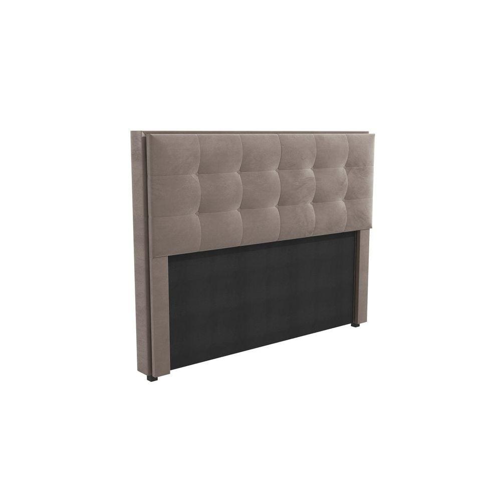 Cabeceira Mdp Estofada Veludo 160x120cm Cinza