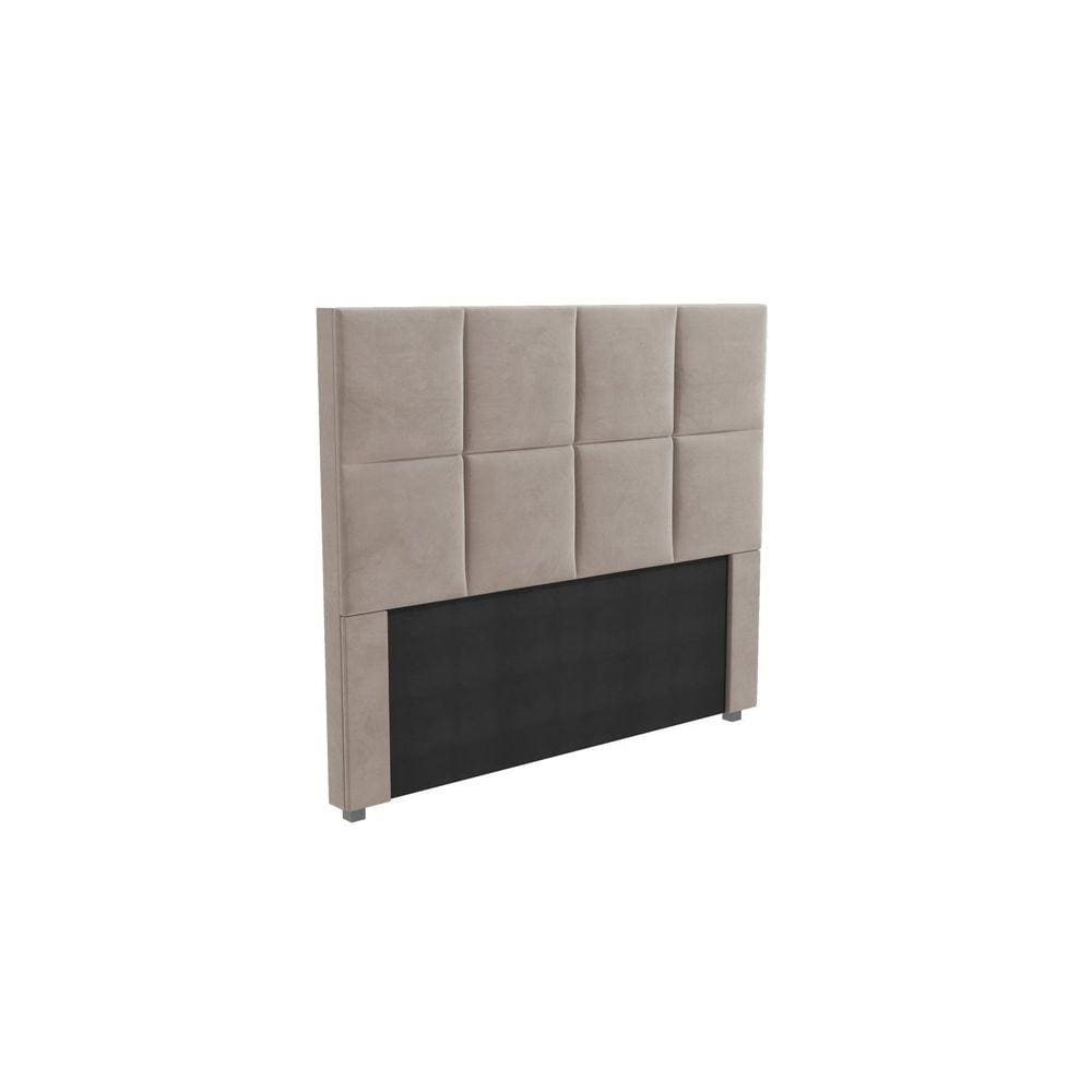 Cabeceira Mdp Estofada Veludo 140x120cm Cinza