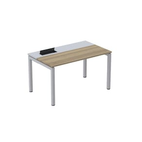Mesa Plataforma para Coworking 130x792 Psc130 Noce Marromlle/Cinza