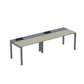 Mesa Plataforma para Coworking para 2 Pessoas 110x792 Psc110 Nogueira casblanca/Grafito