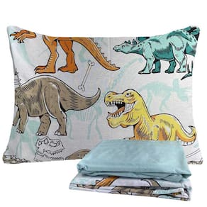 Jogo de Cama Infantil 100% Algodão Solteiro 3 Peças Dinossauros Estampa Diverssauro Lepper
