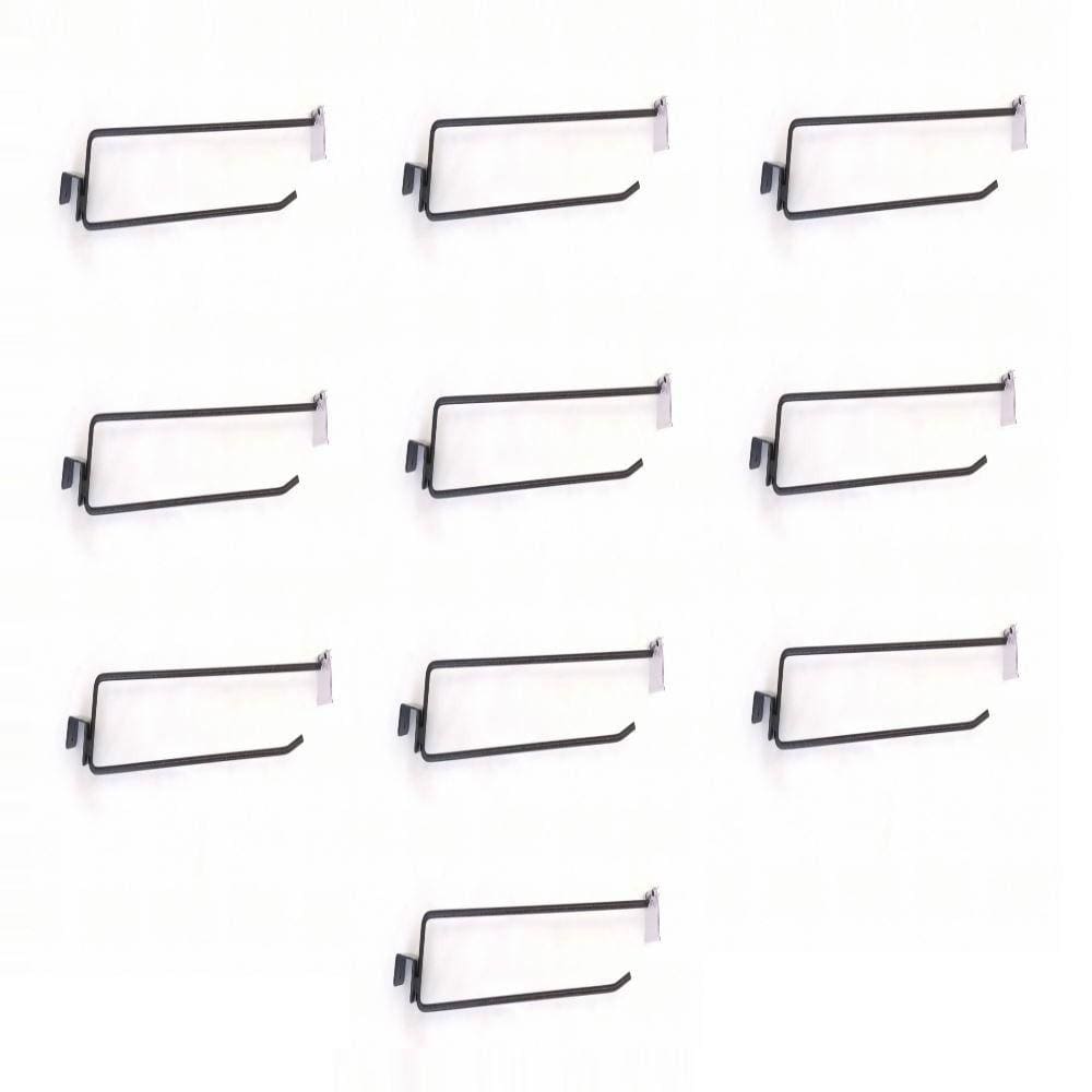 Gancheira Simples Amapa Com Porta Etiqueta 30Cm Preto Kit50