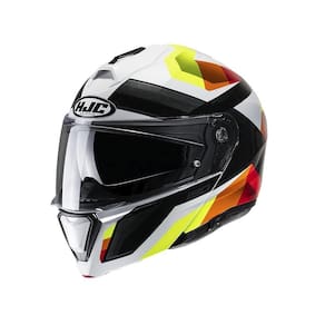 Capacete Hjc I90 Lark Amarelo Laranja Branco E Preto 59 [f016]