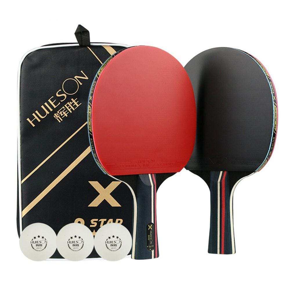 1 par de raquetes de tênis de mesa Professional Rubber Carbon 