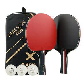 1 par de raquetes de tênis de mesa Professional Rubber Carbon