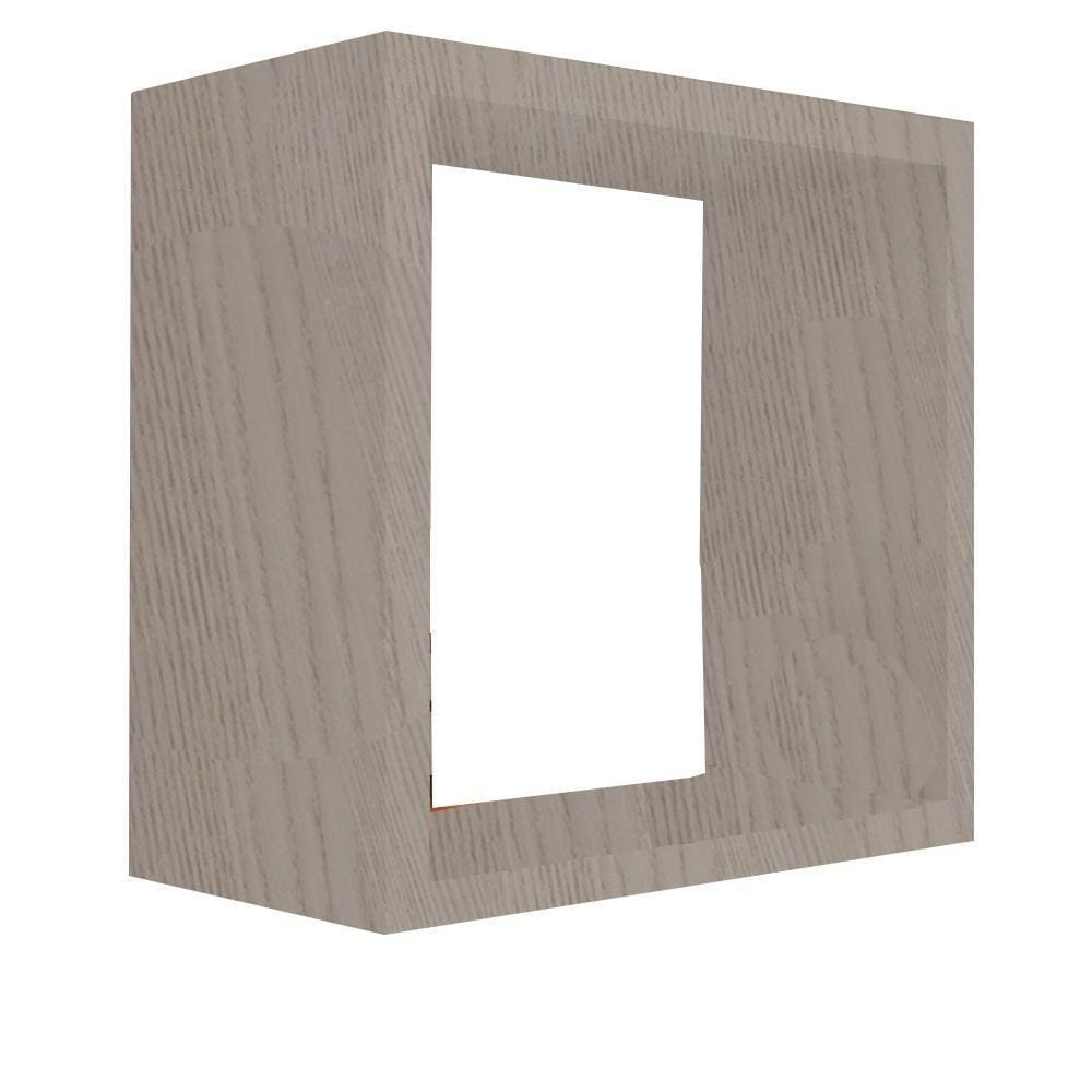 Nicho Decorativo 25x25x15 Cm Em Mdf Madeirado [f031]