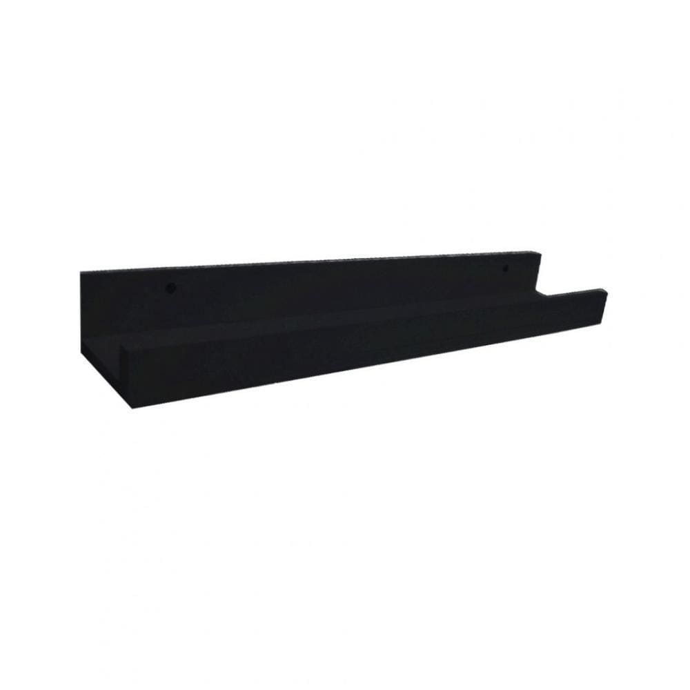 Prateleira Esmalteria Simples 60 Cm Em Mdf Preto [f031]