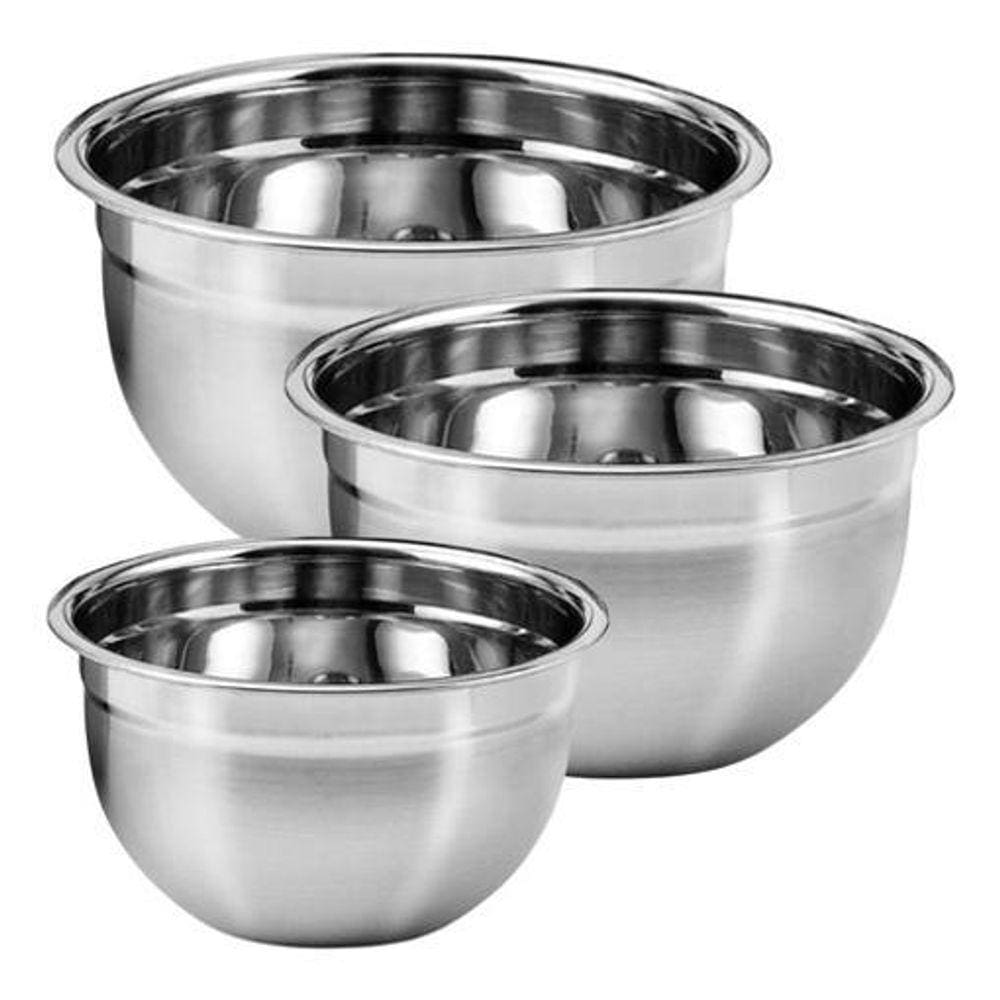 Kit 3 Bowls Gourmet Inox Maior Espessuara Tigela Chef