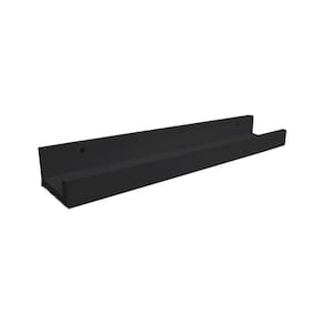 Prateleira Tempero Simples 65cm Em Mdf Preto [f031]
