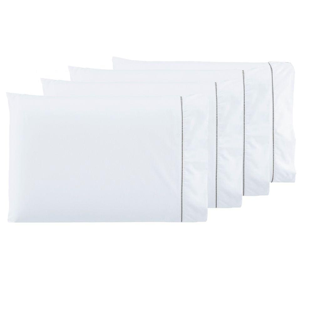 Kit 4 Fronhas Percal 600 Fios Egipcio 100% Algodão - Branco