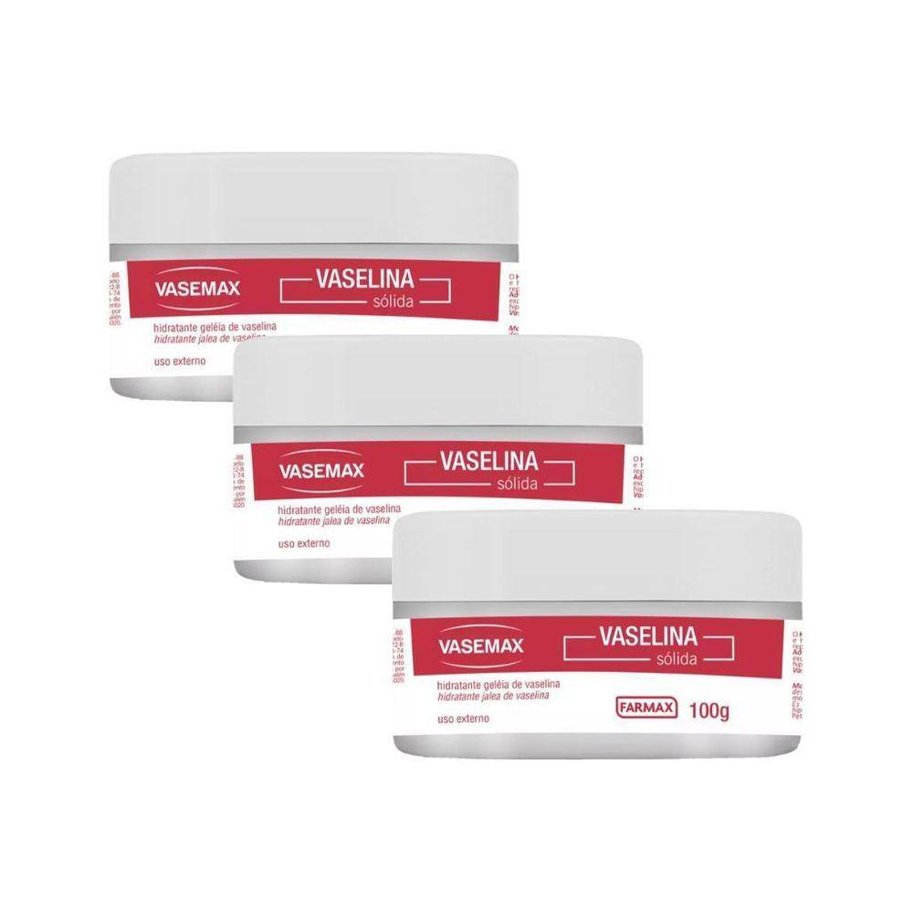 Vaselina Farmax 100G Geleia - Kit Com 3Un