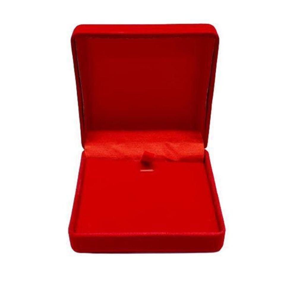 Estojo Veludo Colar Pingente P/Joias Vermelho