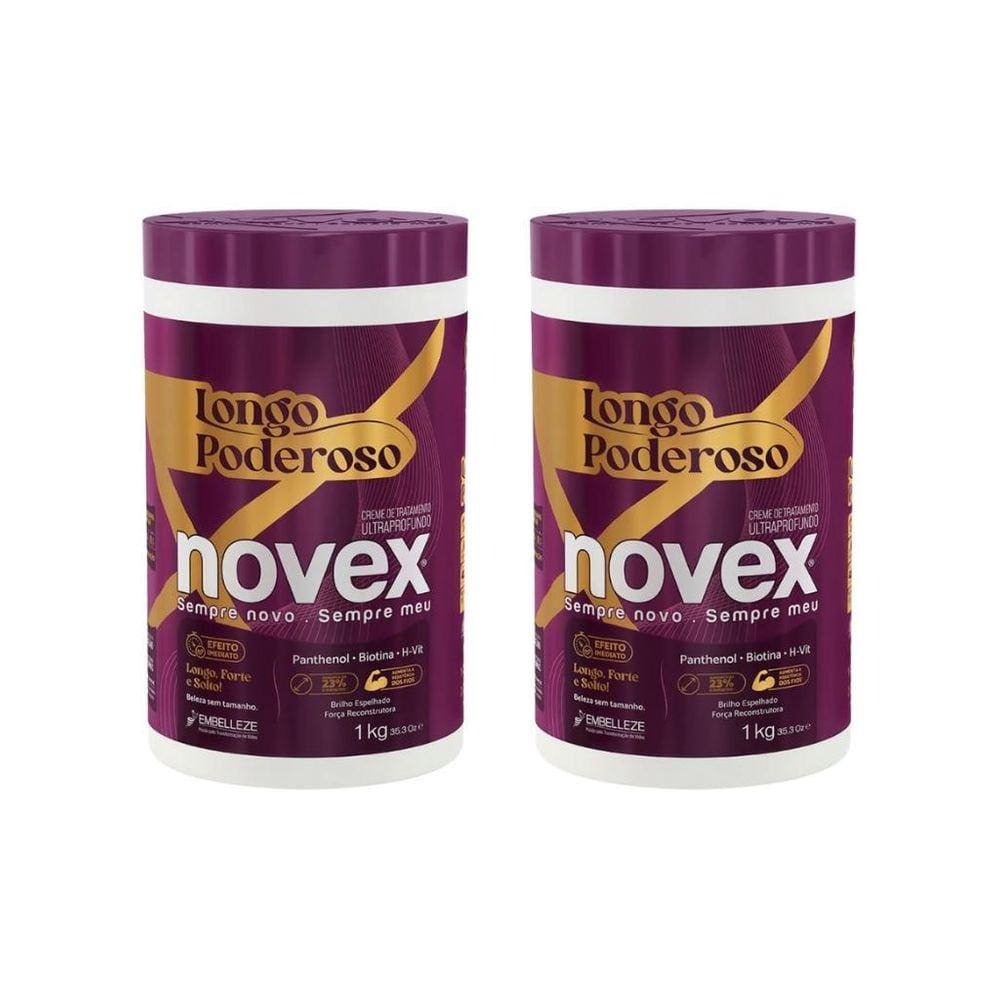 Creme De Tratamento Novex 1Kg Longo Poderoso - Kit Com 2Un