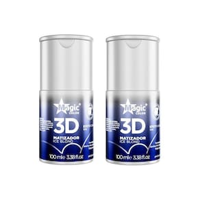 Matizador Gloss Magic Color 100Ml 3D Ice Blond - Kit Com 2Un