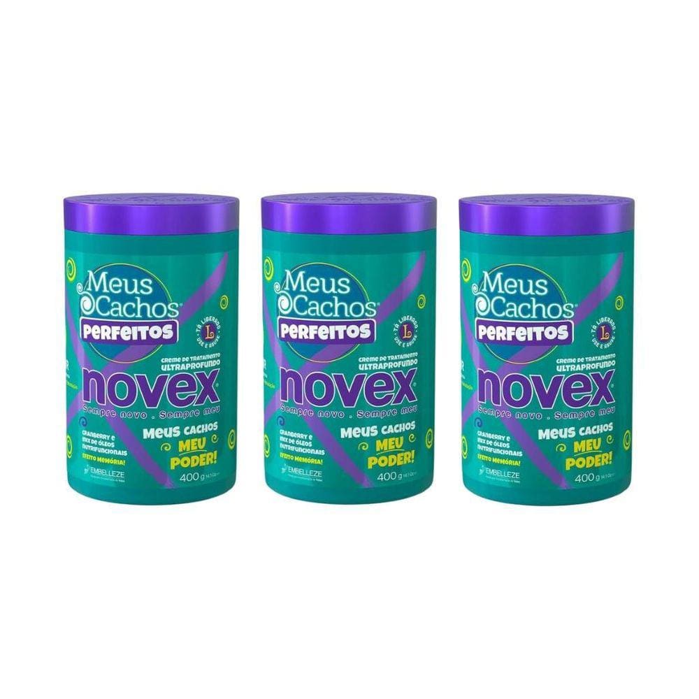Creme De Tratamento Novex 400G Meus Cachos - Kit Com 3Un