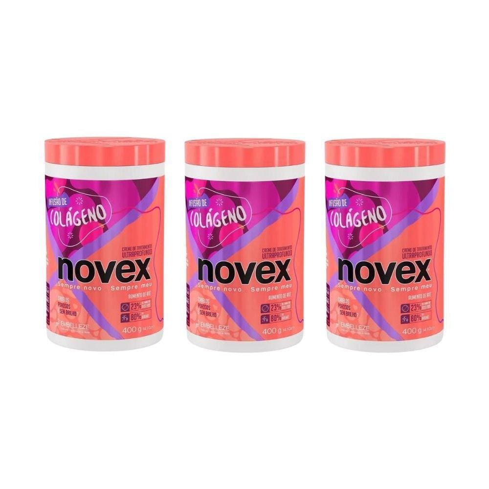 Creme De Tratamento Novex 400G Infusao De Colageno - 3Un