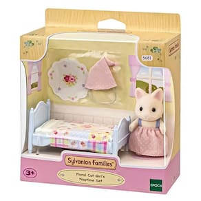 Sylvanian Families Conjunto Cama Menina Gato Primavera - Epoch