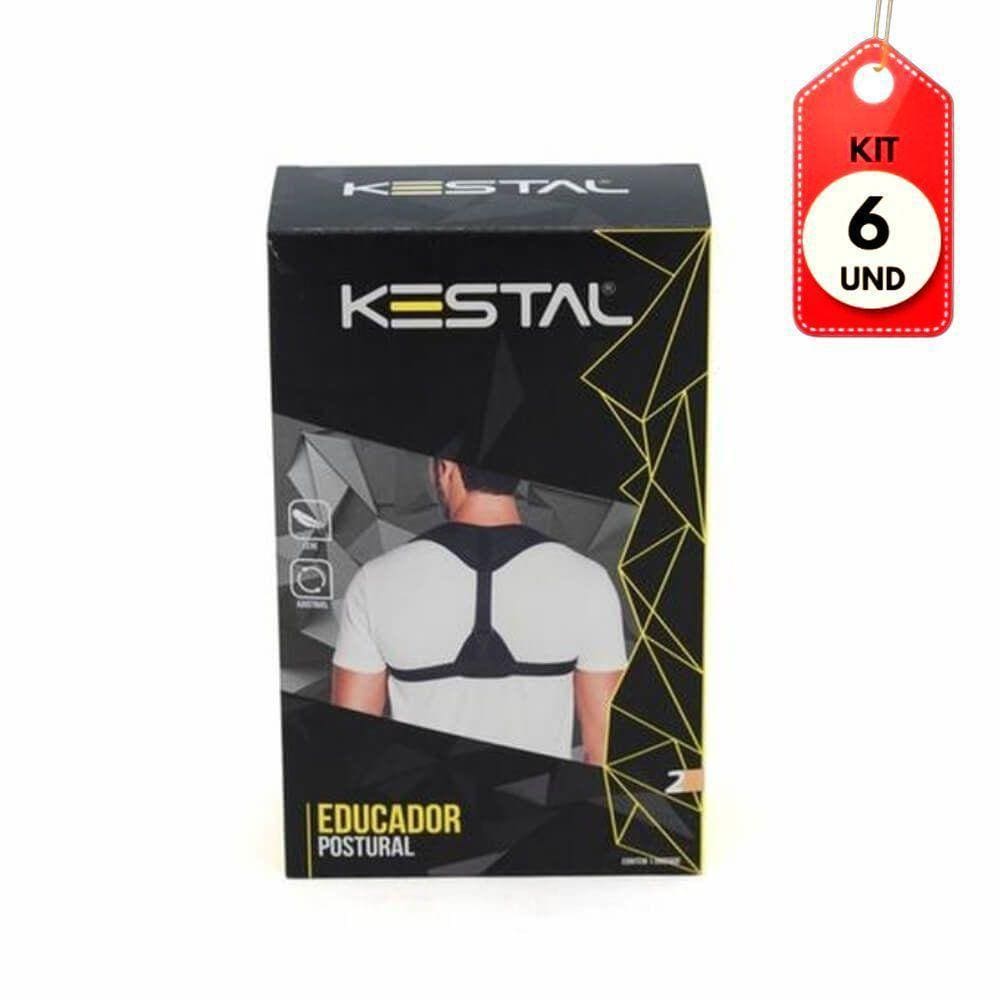 Kit C/06 Kestal Educador Postural Preto G-119