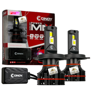Kit Par Lâmpada Super Ultra Led Power Max Farol 10000 lumens 12v 24v H4
