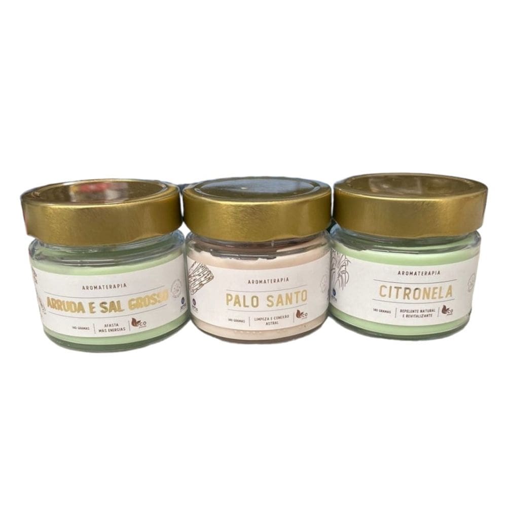 Kit 3 Velas Perfumadas Limpeza Atria Aromática Indiana 140g