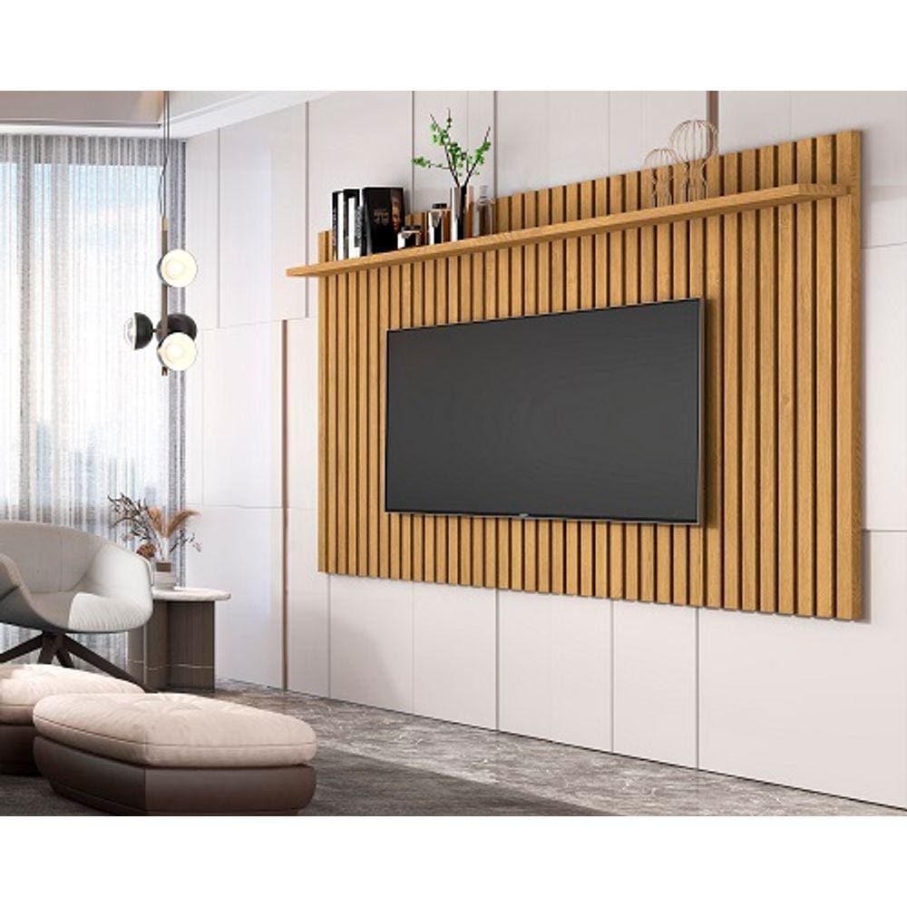 Painel Para TV Até 75 Polegadas Ripado Verdadeiro Classic 1.8x1.35 Cumaru - Giga Móveis