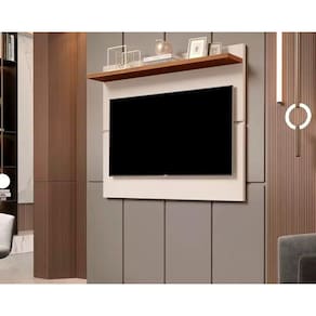 Painel Para TV Até 42 Polegadas Vivare 1.08 New Off White/Freijo - Giga Móveis