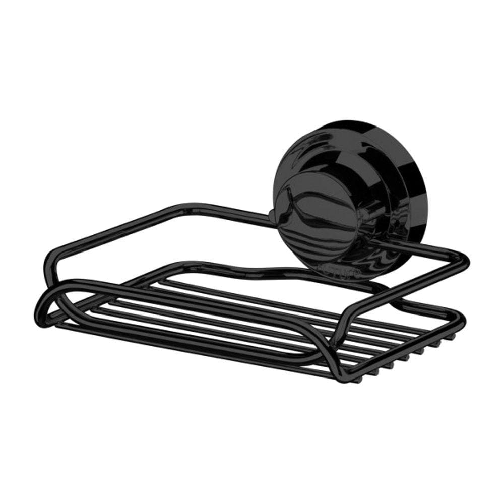 Porta Sabonete Preto Onix Saboneteira Com Ventosa